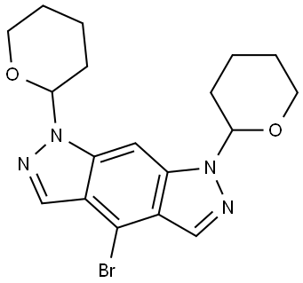 Pyrazolo[4,3-f]indazole, 4-bromo-1,7-dihydro-1,7-bis(tetrahydro-2H-pyran-2-yl)- 结构式