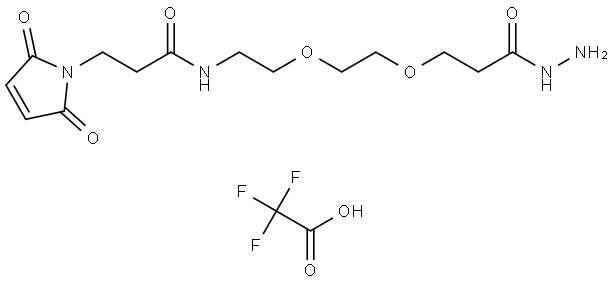 Mal-Amido-PEG2-hydrazide TFA salt 结构式