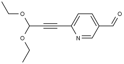 6-(3,3-Diethoxy-1-propyn-1-yl)-3-pyridinecarboxaldehyde Structure