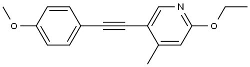 2-Ethoxy-5-[2-(4-methoxyphenyl)ethynyl]-4-methylpyridine,2523842-53-5,结构式