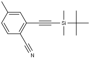 2-[2-[(1,1-Dimethylethyl)dimethylsilyl]ethynyl]-4-methylbenzonitrile Structure