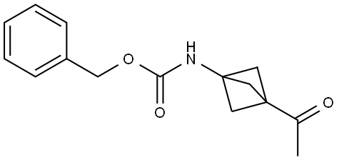 benzyl (3-acetylbicyclo[1.1.1]pentan-1-yl)carbamate 结构式
