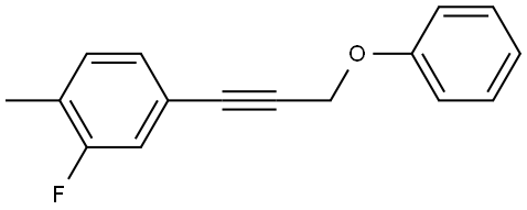 2-Fluoro-1-methyl-4-(3-phenoxy-1-propyn-1-yl)benzene|