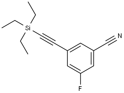 3-Fluoro-5-[2-(triethylsilyl)ethynyl]benzonitrile Structure