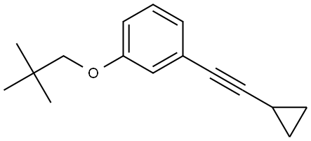 1-(2-Cyclopropylethynyl)-3-(2,2-dimethylpropoxy)benzene,2538520-56-6,结构式