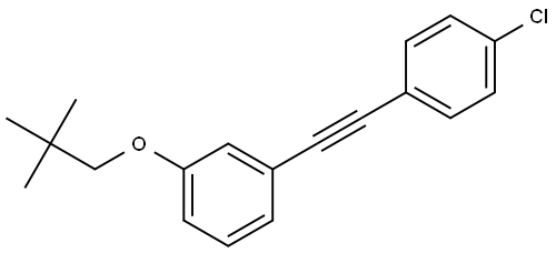 1-[2-(4-Chlorophenyl)ethynyl]-3-(2,2-dimethylpropoxy)benzene,2544100-38-9,结构式