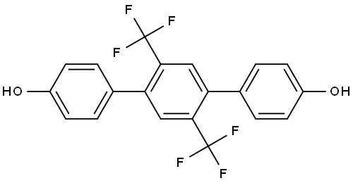 2',5'-bis(trifluoromethyl)-[1,1':4',1''-terphenyl]-4,4''-diol Structure