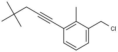 1-(chloromethyl)-3-(4,4-dimethylpent-1-yn-1-yl)-2-methylbenzene Structure