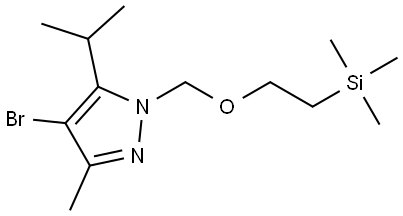 2-[(4-bromo-5-isopropyl-3-methyl-pyrazol-1-yl)methoxy]ethyl-trimethyl-silane Struktur