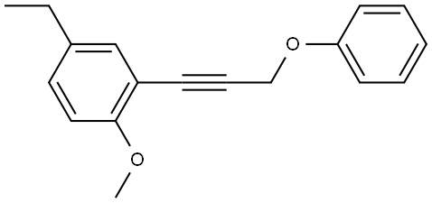 4-Ethyl-1-methoxy-2-(3-phenoxy-1-propyn-1-yl)benzene Structure