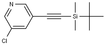 3-Chloro-5-[2-[(1,1-dimethylethyl)dimethylsilyl]ethynyl]pyridine Structure