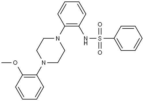 Benzenesulfonamide, N-[2-[4-(2-methoxyphenyl)-1-piperazinyl]phenyl]- Struktur