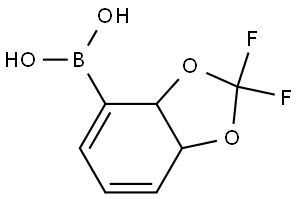 (2,2-二氟-3A,7A-二氢苯并[D][1,3]二羟基-4-基)硼酸,2565645-73-8,结构式