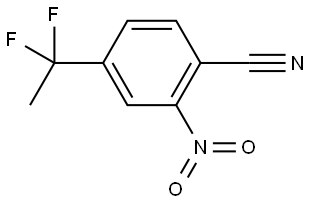 4-(1,1-difluoroethyl)-2-nitrobenzonitrile 结构式