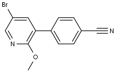 Benzonitrile, 4-(5-bromo-2-methoxy-3-pyridinyl)-|