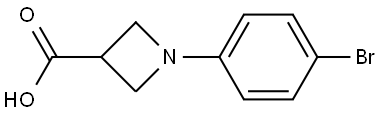 1-(4-bromophenyl)azetidine-3-carboxylic acid 结构式