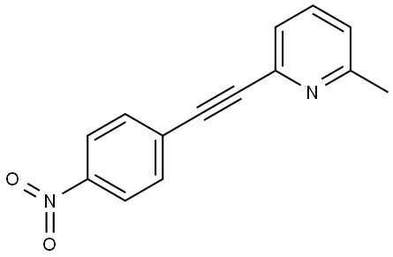 2-methyl-6-((4-nitrophenyl)ethynyl)pyridine 化学構造式
