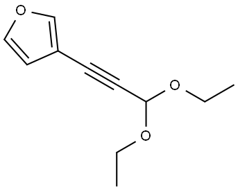 3-(3,3-Diethoxy-1-propyn-1-yl)furan 结构式