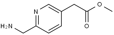 2-(6-(aminomethyl)pyridin-3-yl)ethanoic acid methyl ester Structure