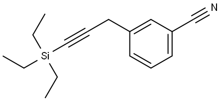 3-[3-(Triethylsilyl)-2-propyn-1-yl]benzonitrile 结构式