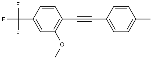 2-Methoxy-1-[2-(4-methylphenyl)ethynyl]-4-(trifluoromethyl)benzene Structure