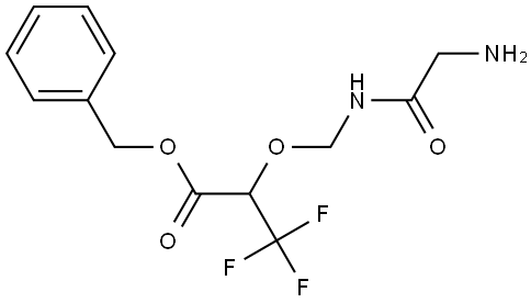 benzyl 2-((2-aminoacetamido)methoxy)-3,3,3-trifluoropropanoate Structure
