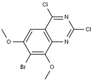 7-溴-2,4-二氯-6,8-二甲氧基喹唑啉, 2577287-59-1, 结构式