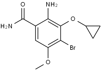 2-Amino-4-bromo-3-(cyclopropyloxy)-5-methoxybenzamide,2577288-16-3,结构式