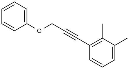 1,2-Dimethyl-3-(3-phenoxy-1-propyn-1-yl)benzene Structure