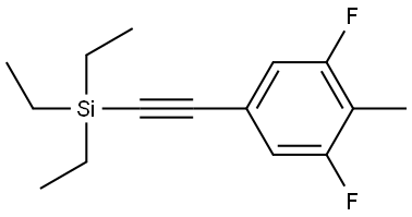 1,3-Difluoro-2-methyl-5-[2-(triethylsilyl)ethynyl]benzene Struktur