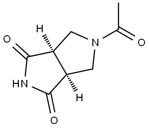 (3aR,6aS)-5-Acetyltetrahydropyrrolo[3,4-c]pyrrole-1,3(2H,3aH)-dione Structure