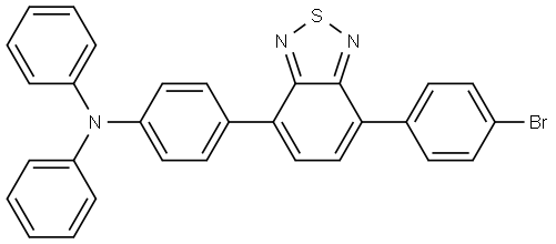 4-(7-(4-bromophenyl)benzo[c][1,2,5]thiadiazol-4-yl)-N,N-diphenylaniline,2588541-86-8,结构式