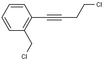 1-(4-氯丁-1-炔-1-基)-2-(氯甲基)苯 结构式