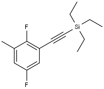 2,5-Difluoro-1-methyl-3-[2-(triethylsilyl)ethynyl]benzene 结构式