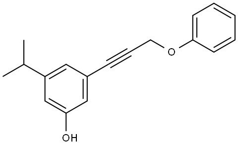 3-(1-Methylethyl)-5-(3-phenoxy-1-propyn-1-yl)phenol Structure