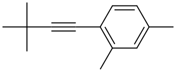 1-(3,3-Dimethyl-1-butyn-1-yl)-2,4-dimethylbenzene Structure