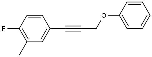 1-Fluoro-2-methyl-4-(3-phenoxy-1-propyn-1-yl)benzene Structure