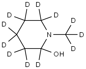 1-(methyl-d3)piperidin-2,3,3,4,4,5,5,6,6-d9-2-ol Structure