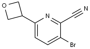 3-bromo-6-(oxetan-3-yl)picolinonitrile Structure