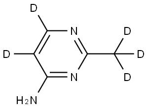 2-(methyl-d3)pyrimidin-5,6-d2-4-amine 结构式