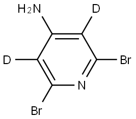 2,6-dibromopyridin-3,5-d2-4-amine Structure