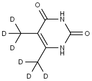 5,6-bis(methyl-d3)pyrimidine-2,4(1H,3H)-dione 结构式