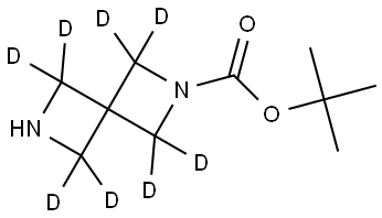 tert-butyl 2,6-diazaspiro[3.3]heptane-2-carboxylate-1,1,3,3,5,5,7,7-d8 化学構造式