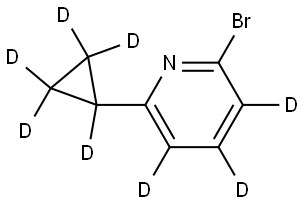 2-bromo-6-(cyclopropyl-d5)pyridine-3,4,5-d3 Structure