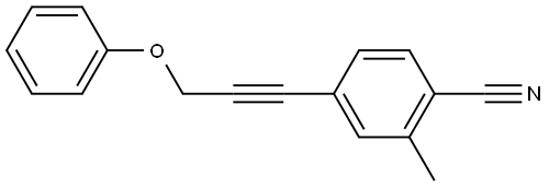 2-Methyl-4-(3-phenoxy-1-propyn-1-yl)benzonitrile 化学構造式