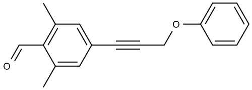 2,6-Dimethyl-4-(3-phenoxy-1-propyn-1-yl)benzaldehyde 结构式