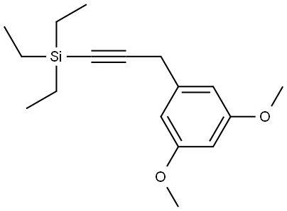 1,3-Dimethoxy-5-[3-(triethylsilyl)-2-propyn-1-yl]benzene 结构式