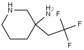 3-(2,2,2-trifluoroethyl)piperidin-3-amine Structure