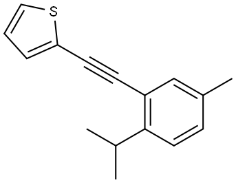 2605156-10-1 2-[2-[5-Methyl-2-(1-methylethyl)phenyl]ethynyl]thiophene