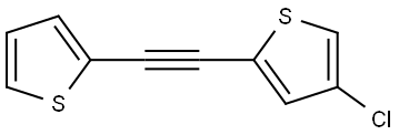 4-Chloro-2-[2-(2-thienyl)ethynyl]thiophene 结构式